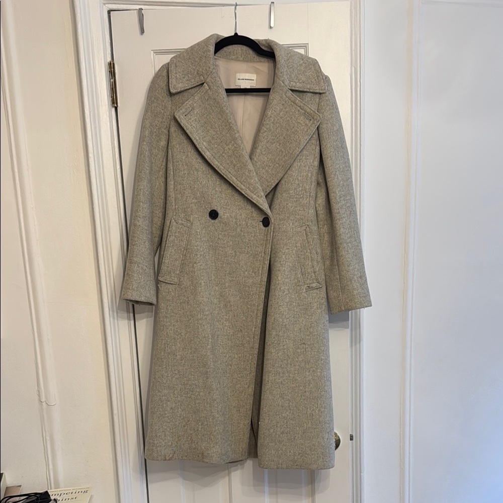 Club Monaco Gray Double-Breasted Coat